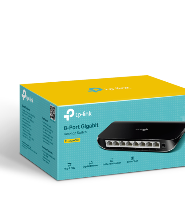 سوئیچ 8 پورت گیگابیتی رومیزی تی پی-لینک مدل TL-SG1008D